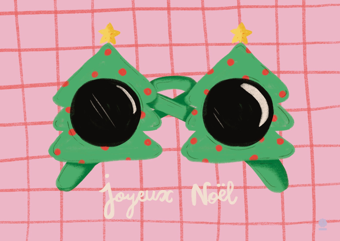 Noël - carte lunettes