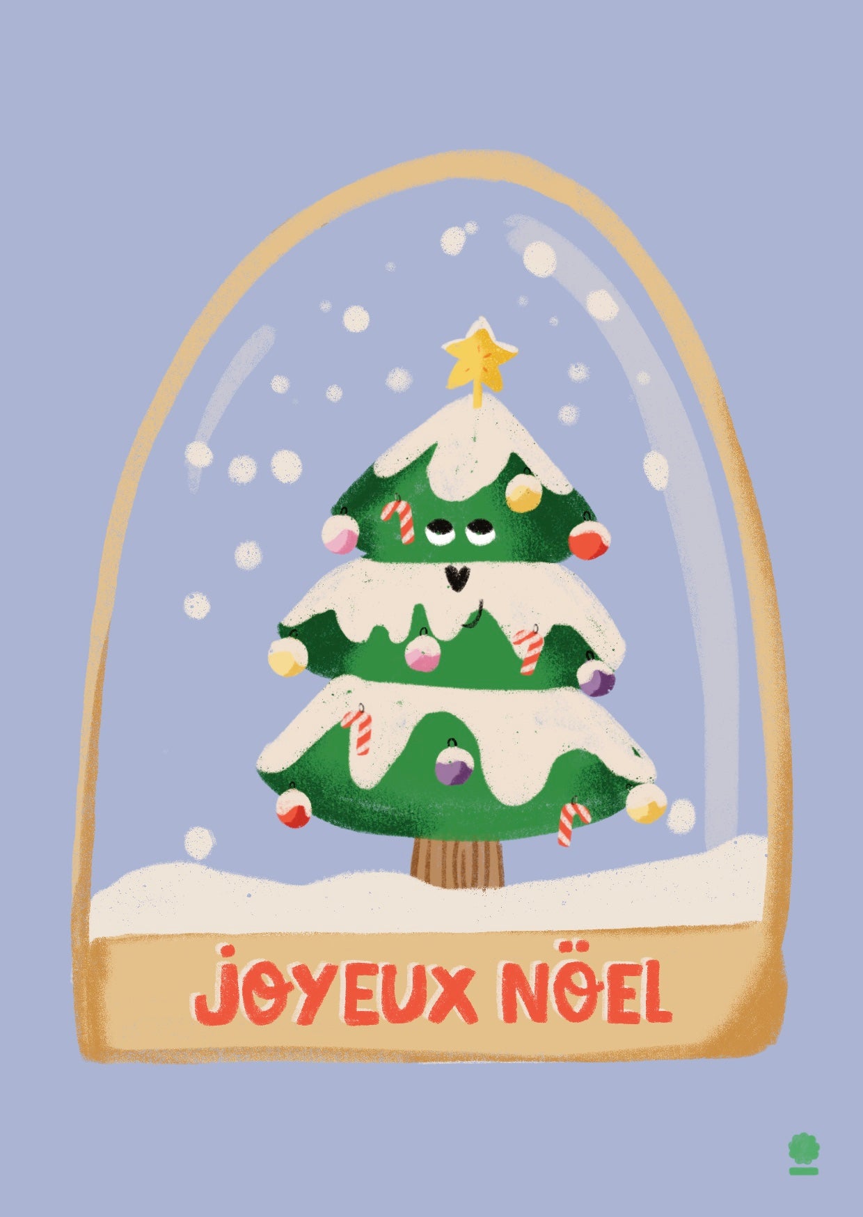 Noël - carte boule à neige