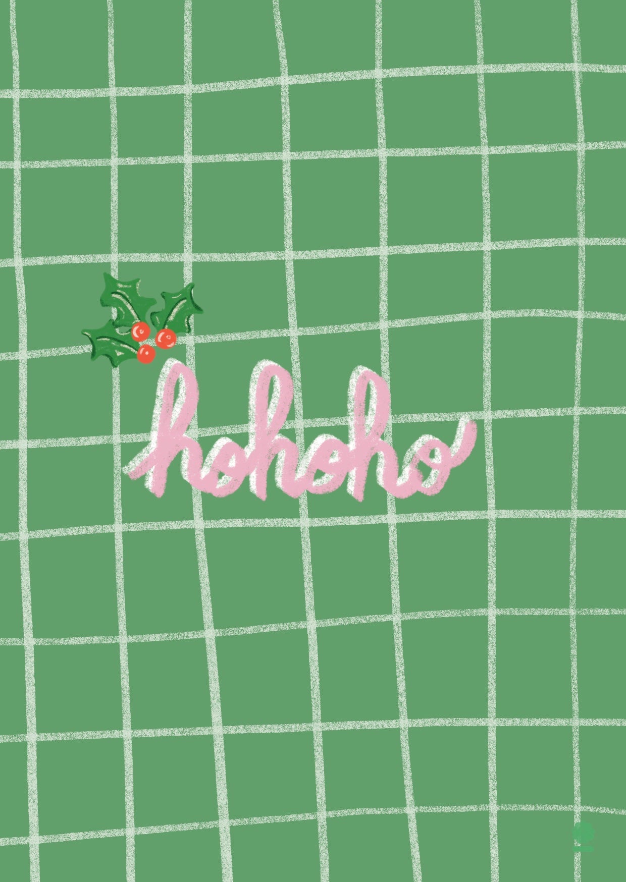 Noël - carte hohoho vert