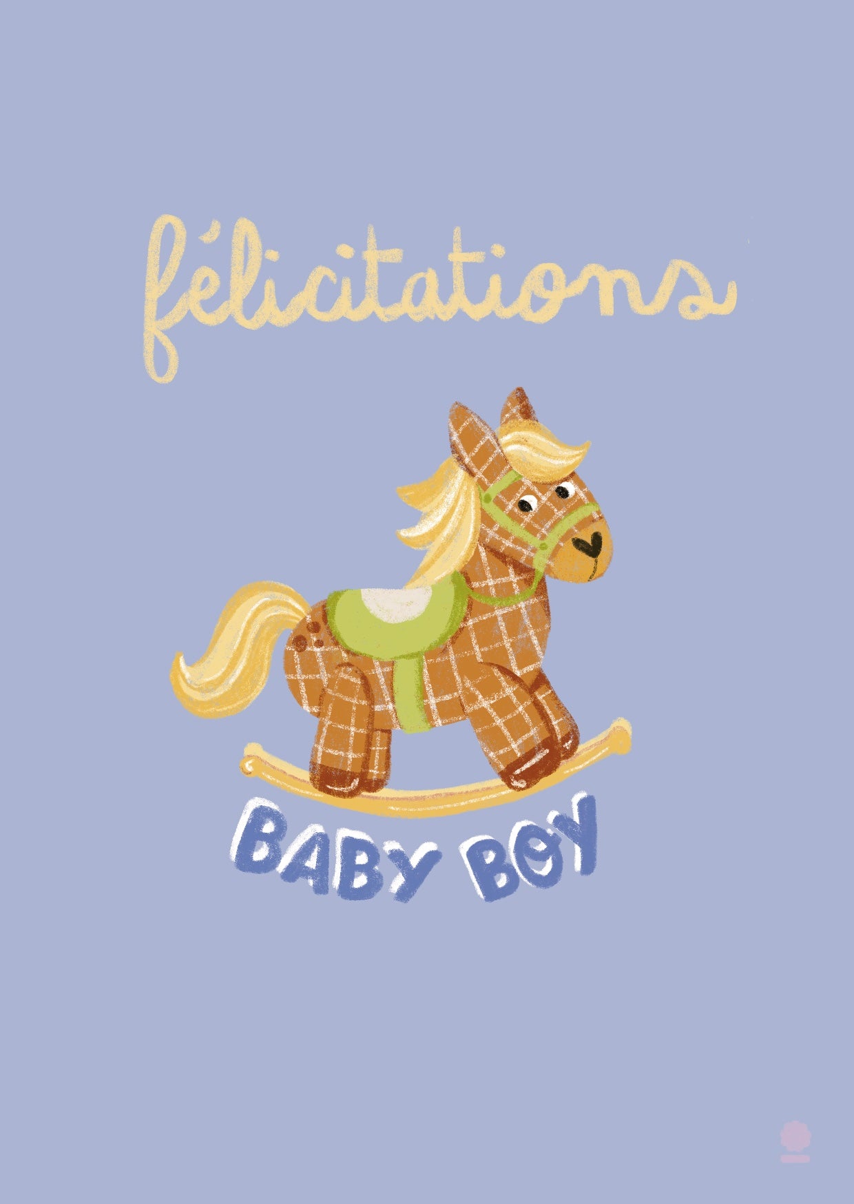 Illustrated Birth Card - Congratulations Boy