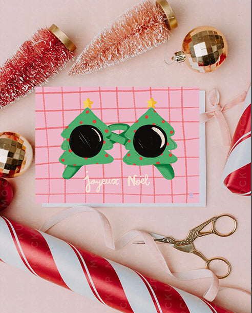 Noël - carte lunettes