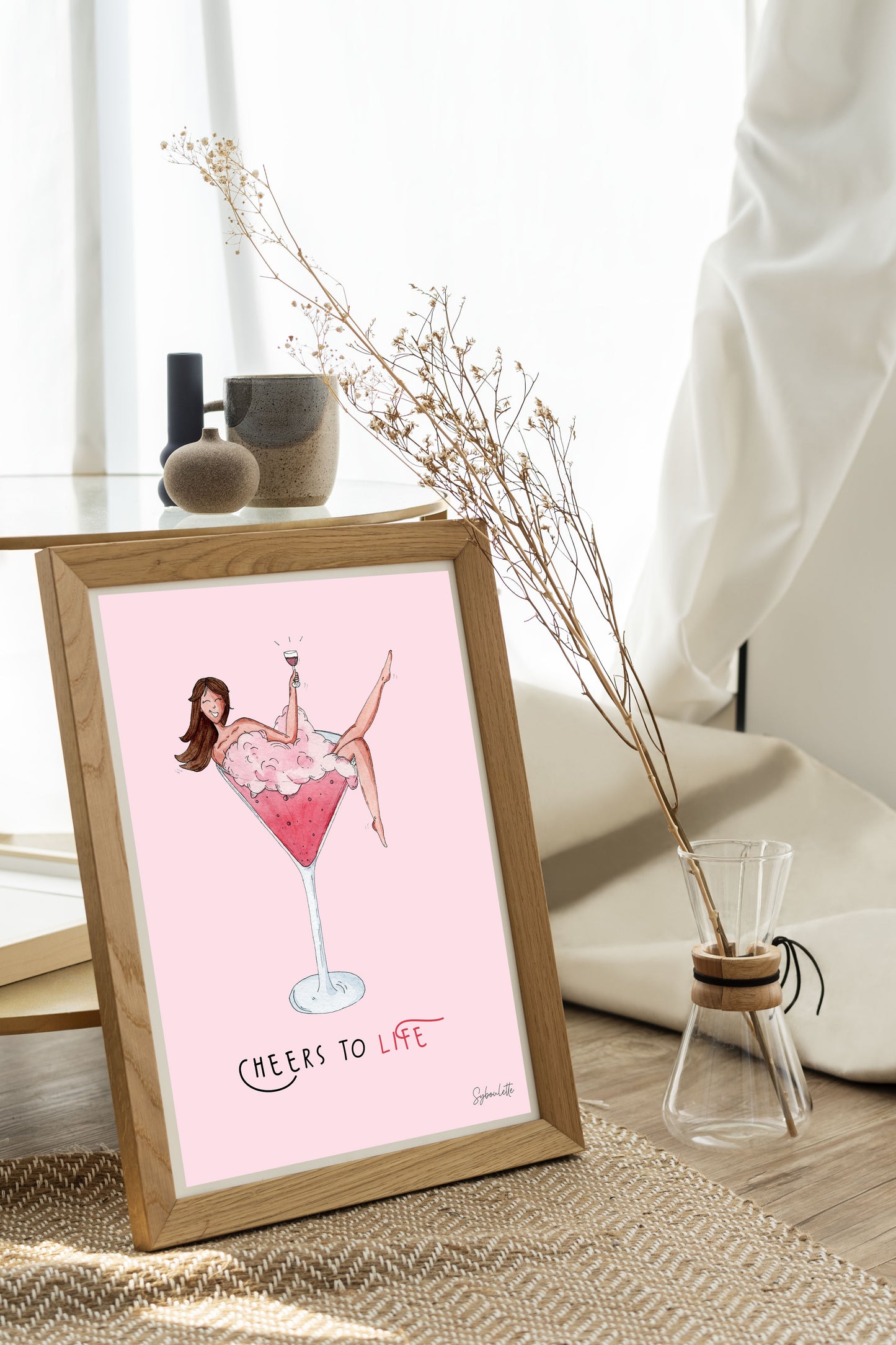 CHEERS TO LIFE - watercolor poster