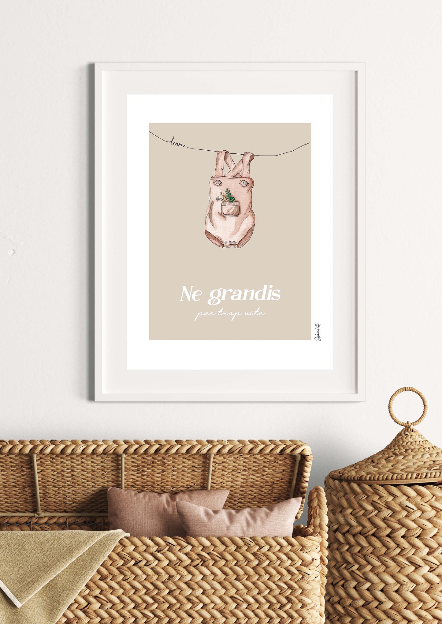 Baby BODY Beige Poster - Don't grow up too fast