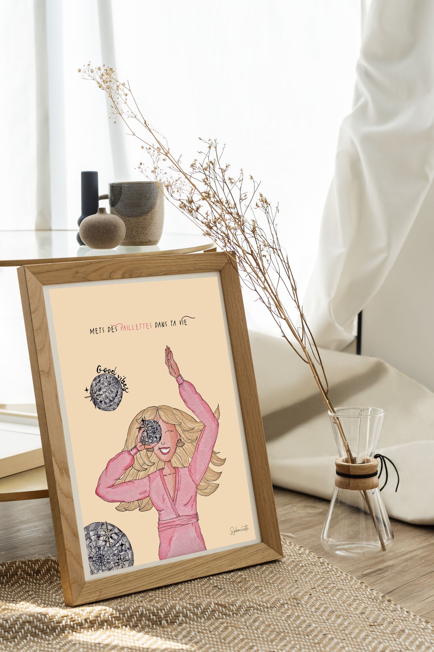 GLITTER - watercolor poster