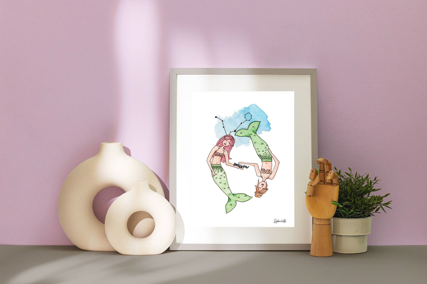 Watercolor Pisces - Astrology