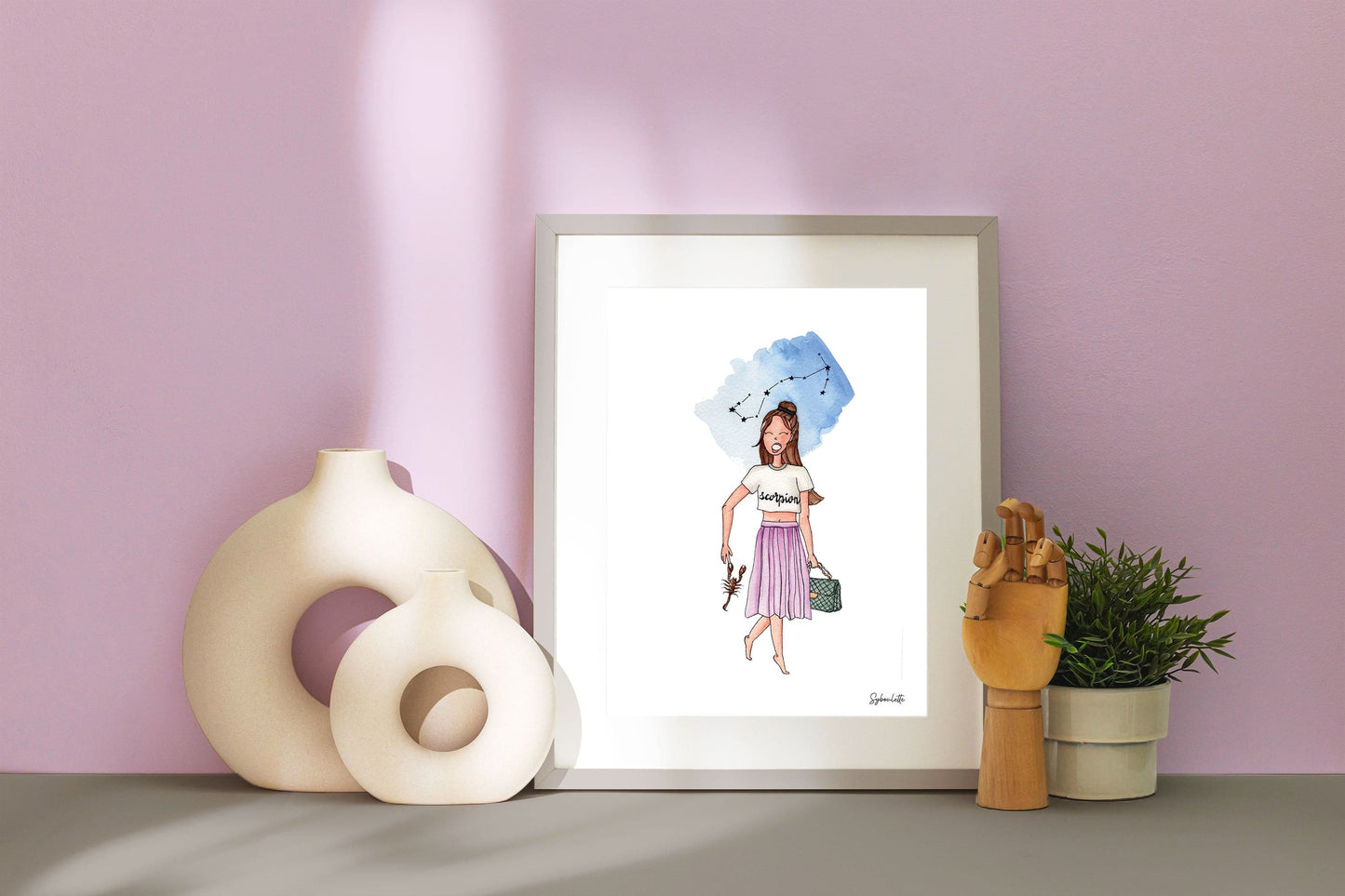 Watercolor SCORPIO - Astrology