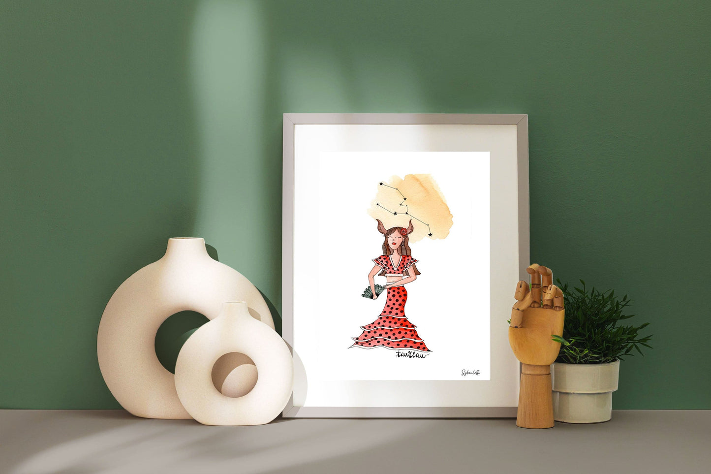 Watercolor TAURUS - Astrology