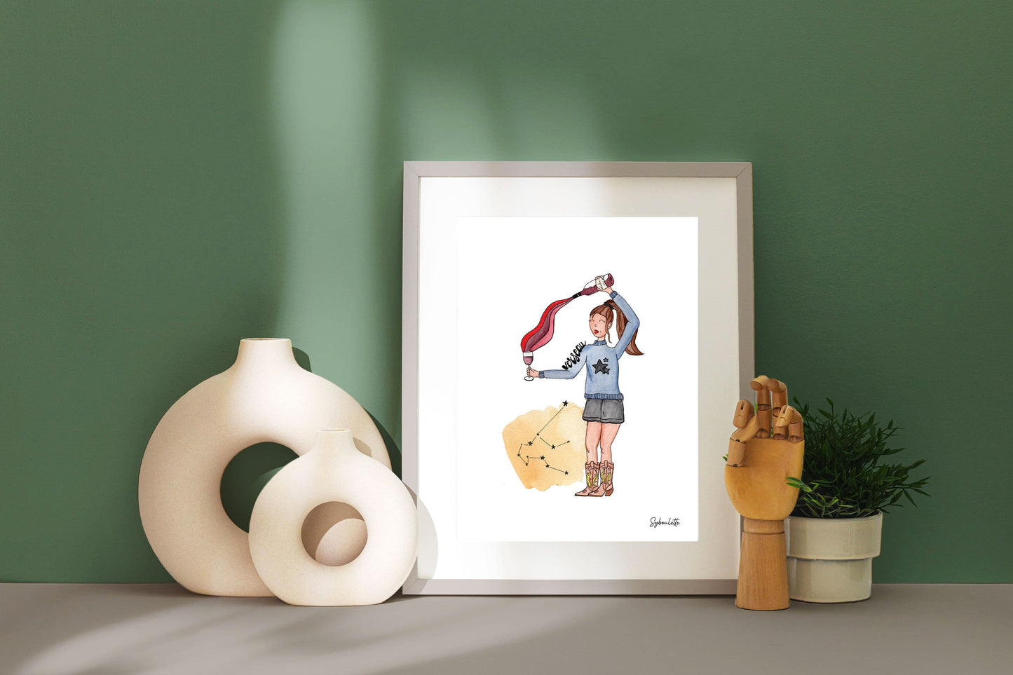 Watercolor AQUARIUS - Astrology