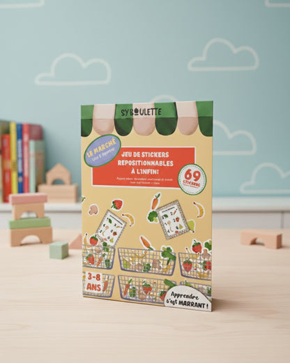 Jeu de stickers repositionnables à l'infini - Le Marché