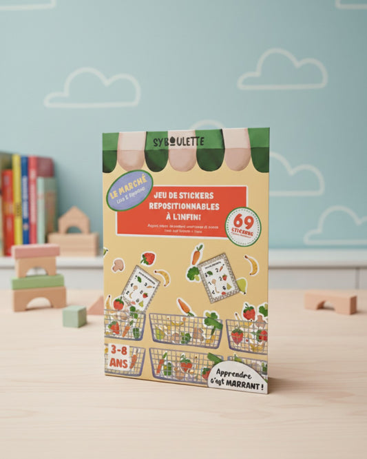 Jeu de stickers repositionnables à l'infini - Le Marché