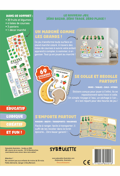 Jeu de stickers repositionnables à l'infini - Le Marché