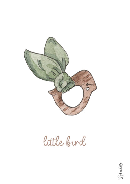 Carte little bird - illustration bébé
