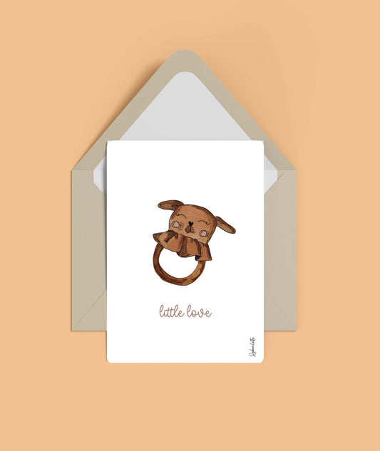 Carte little love - illustration bébé