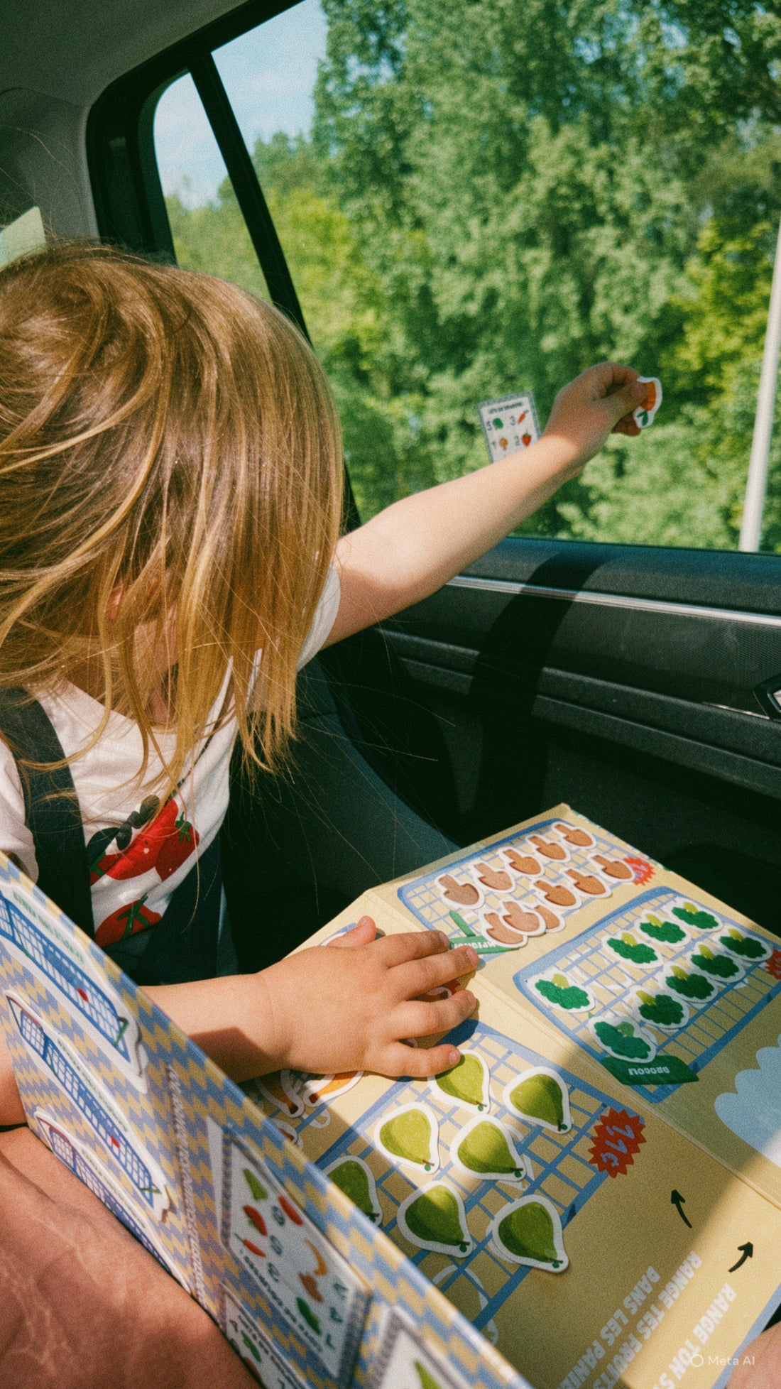 Jeu de stickers en voiture 