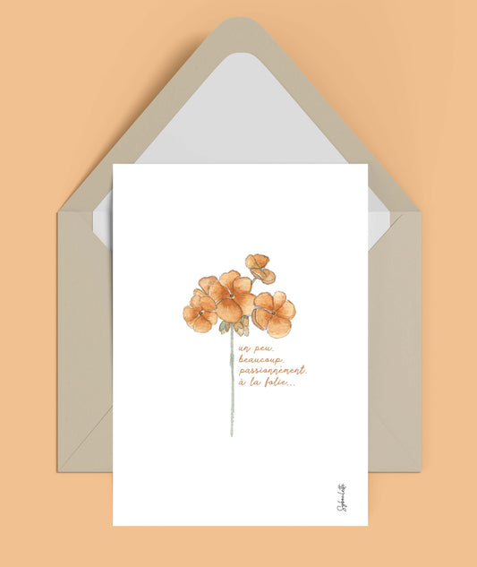 Carte fleurette - carte amour
